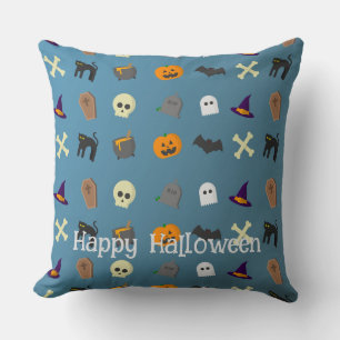 Halloween Custom Whimsical Funny Pattern Throw Pillow