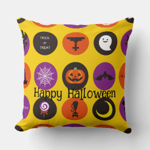 Halloween Custom Whimsical Funny Pattern Throw Pillow