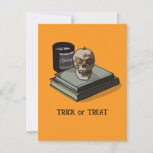 Halloween Custom Whimsical Funny Skull Postcard