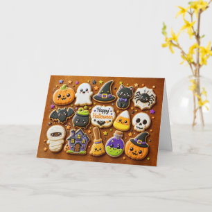 Halloween Cute and Fun Cookie Cutter Cookies  Card