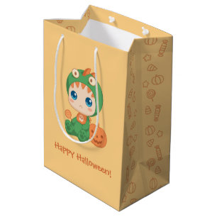 Halloween Cute Baby Dragon Dinosaur Costume Medium Gift Bag