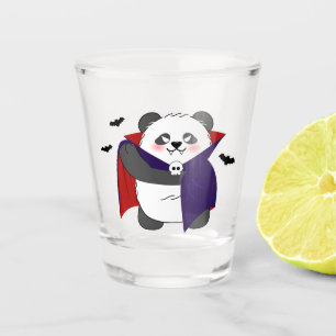 Halloween Cute Baby Panda Dracula Vampire Shot Glass