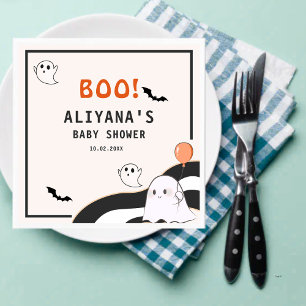 Halloween Cute Boo Ghost Birthday Napkins