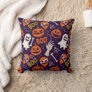 Halloween Cute Boo Spooky Funny Throw Pillow