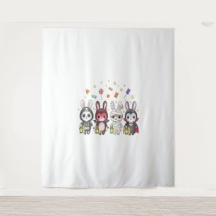 Halloween Cute Bunny Costume Tapestry