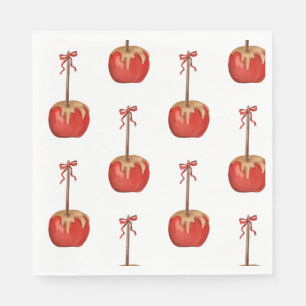 Halloween cute Carmel apple bow spooky  Napkin