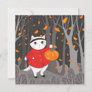    Halloween Cute Cat & Jack-o’-lantern Pumpkin