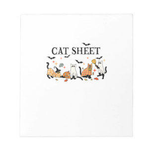 Halloween Cute Cats Sheet In Ghost Costume Women M Notepad