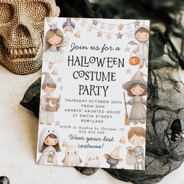 Halloween Cute Costume Party Invitation (Creator Uploaded)