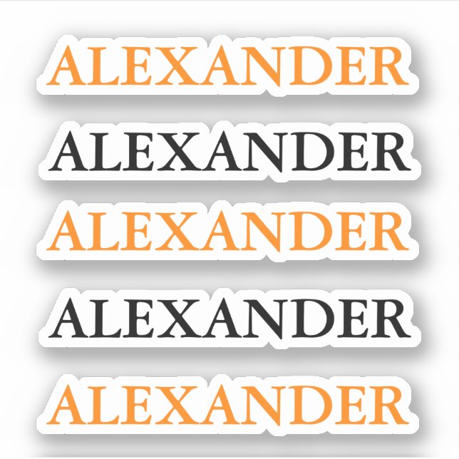 Halloween Cute Custom Kids Name for School Orange  (Front)