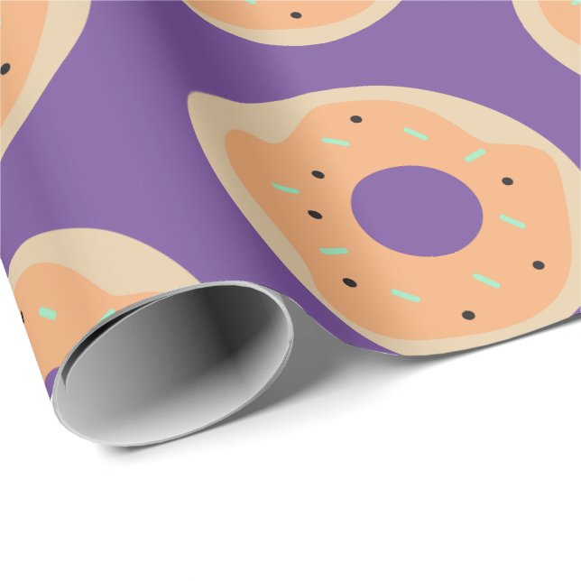 Halloween Cute Doughnuts Sprinkles Frosted Wrapping Paper (Roll Corner)