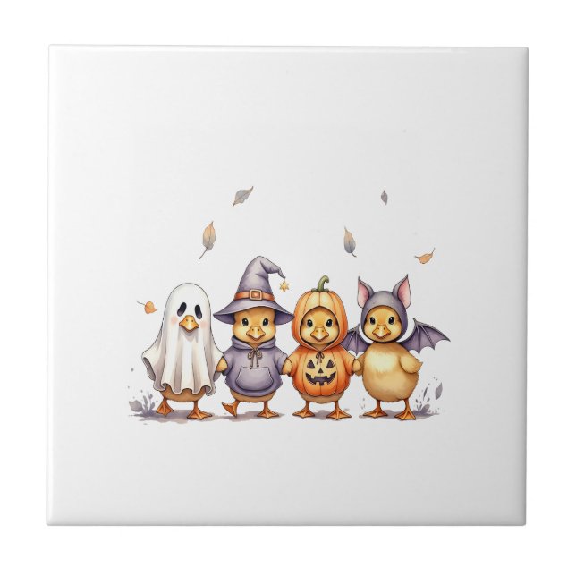 Halloween Cute Ducklings Costume Tile (Front)