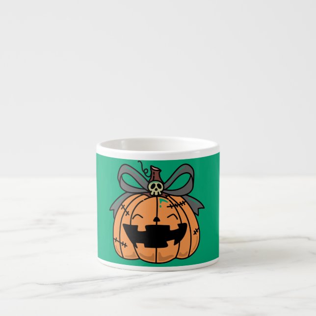 Halloween,Cute Face Pumpkin,Funny , Jack O' Lanter Espresso Cup (Front)