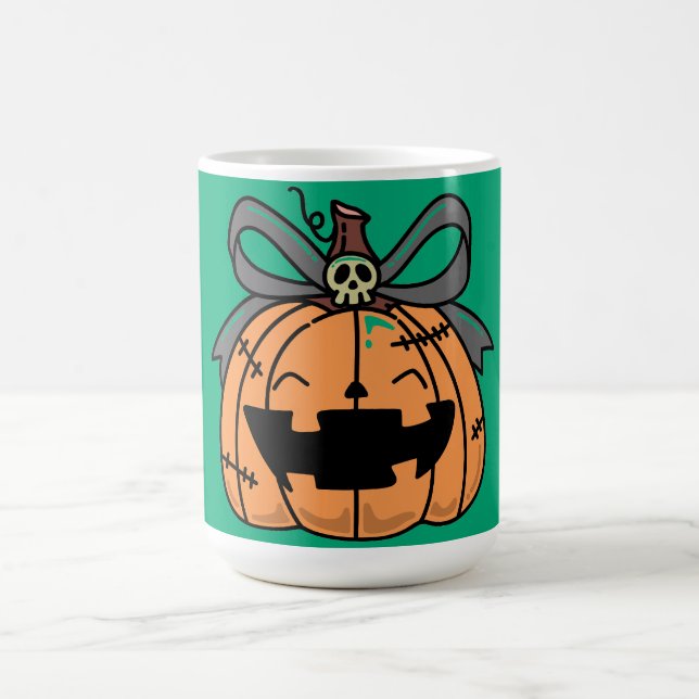 Halloween,Cute Face Pumpkin,Funny , Jack O' Lanter Magic Mug (Center)