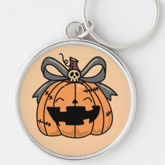 Halloween, Cute Face Pumpkin Keychain