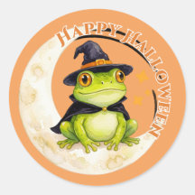 Halloween Cute Frog Toad Witch