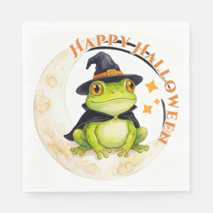 Halloween Cute Frog Toad Witch Napkin