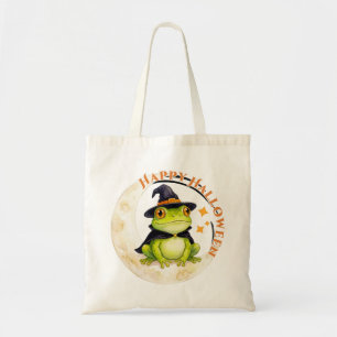 Halloween Cute Frog Toad Witch Tote Bag