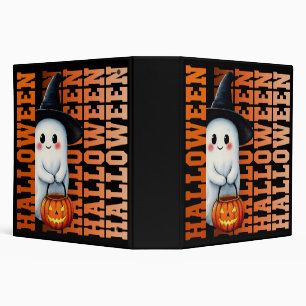 Halloween Cute Funny Ghost Typography gift ideas Binder
