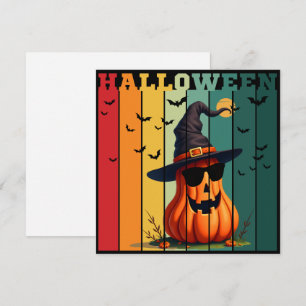 Halloween cute funny pumpkin vintage fall autumn invitation