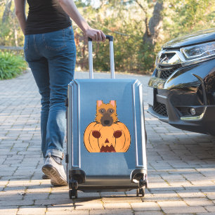 Halloween Cute German Shepherds Stuck In A Pumpkin