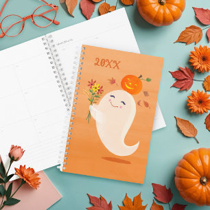 Halloween Cute Ghost and Flowers Planner