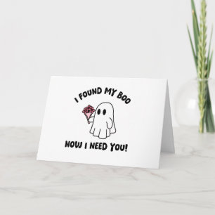 Halloween Cute Ghost Boo Maid of Honour Proposal Card