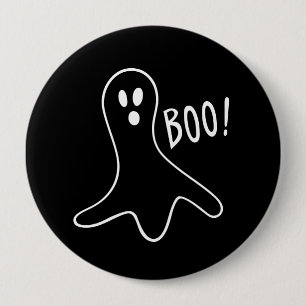 Halloween Cute Ghost Booo 4 Inch Round Button
