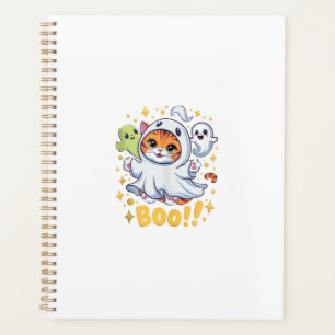 Halloween Cute Ghost Cat Boo Funny Cat BOO Kitty H Planner