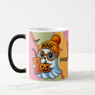 Halloween Cute Ghost Fall Pink Orange Magic Mug