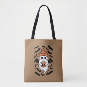 Halloween Cute Ghost Fall Spooky Season Gift Tote Bag