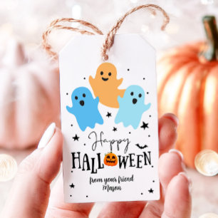 Halloween Cute Ghost Favour Tags Boo Treat Birthda