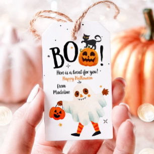 Halloween Cute Ghost Favour Tags Boo Treat Birthda
