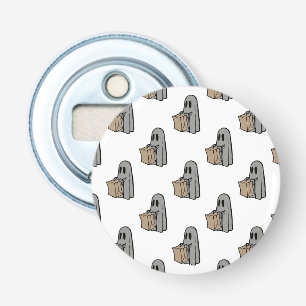 Halloween, Cute Ghost Grey, Trick Or Treat, Boo Bottle Opener