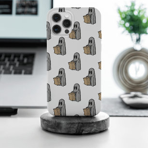 Halloween, Cute Ghost Grey, Trick Or Treat, Boo iPhone 15 Pro Max Case