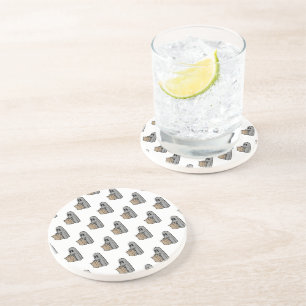 Halloween, Cute Ghost Grey, Trick Or Treat, Boo Coaster