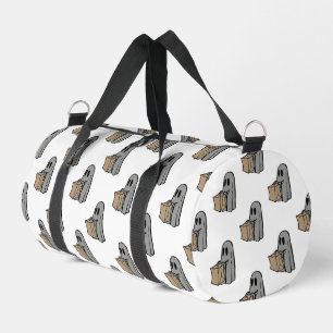 Halloween, Cute Ghost Grey, Trick Or Treat, Boo Duffle Bag