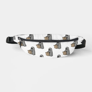 Halloween, Cute Ghost Grey, Trick Or Treat, Boo Fanny Pack