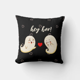 Halloween Cute Ghost Hey Boo Fall Spooky Throw Pi Pillow
