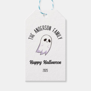 Halloween Cute Ghost Personalized Name Year Gift Tags
