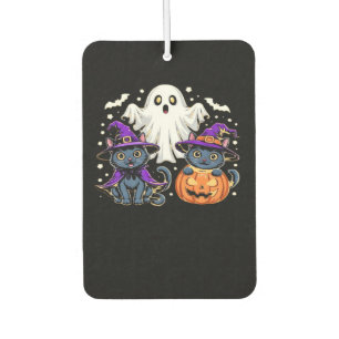 Halloween Cute Ghost Pumpkin Cat Classic T-Shirt_3 Air Freshener