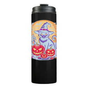 Halloween Cute Ghost Pumpkin Cat Classic T-Shirt Thermal Tumbler