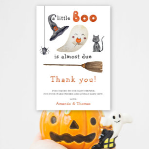 Halloween Cute Ghost thank you baby shower  Card