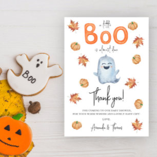 Halloween Cute Ghost thank you baby shower  Card