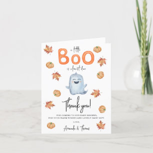 Halloween Cute Ghost thank you baby shower  Card