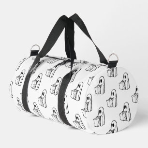Halloween, Cute Ghost White, Trick Or Treat, Boo Duffle Bag
