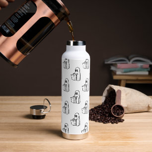 Halloween, Cute Ghost White, Trick Or Treat, Boo Water Bottle