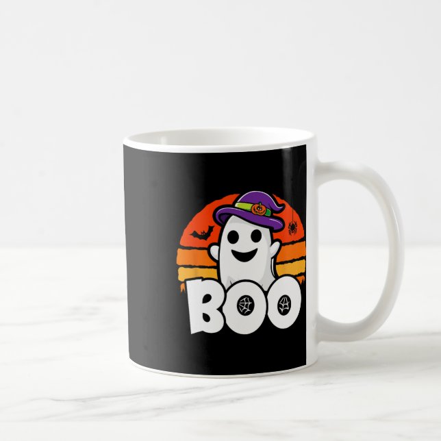 Halloween - Cute Ghost Witch - Boo - Funny Hallowe Coffee Mug (Right)