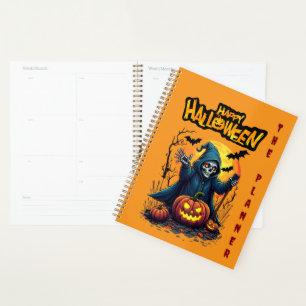 Halloween: Cute Ghosts and Pumpkin Family Planner