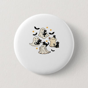 Halloween Cute Ghosts Bats Black Cats Oversized T- 2 Inch Round Button